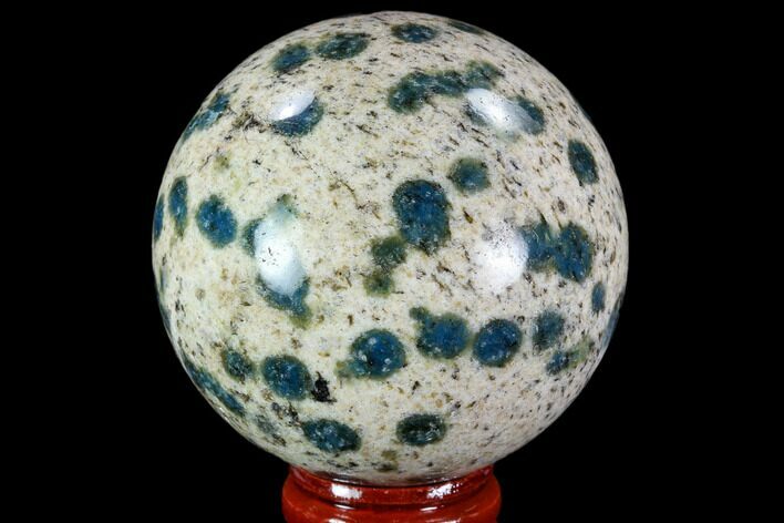 Polished K Granite (Granite With Azurite) Sphere - Pakistan #109754